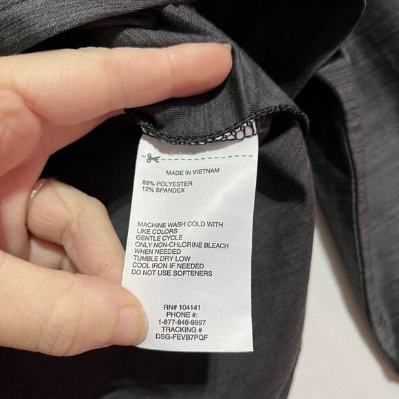 DSG Shirt‎ Girls Small Heather Black Stretch Performance Long Sleeve Crew Neck - Picture 5 of 5